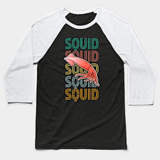 Retro Squid Lover Baseball T-Shirt